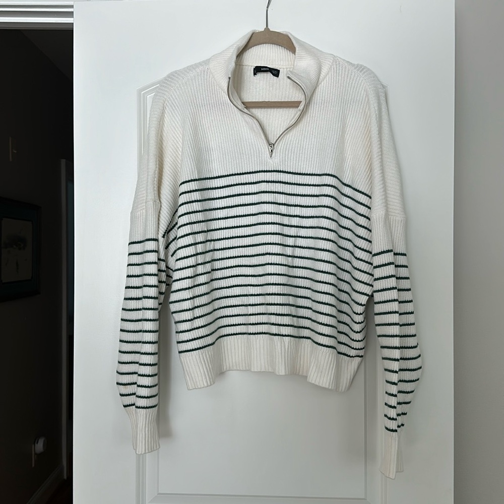 Mango Emerald Stripe 1/4 Zip